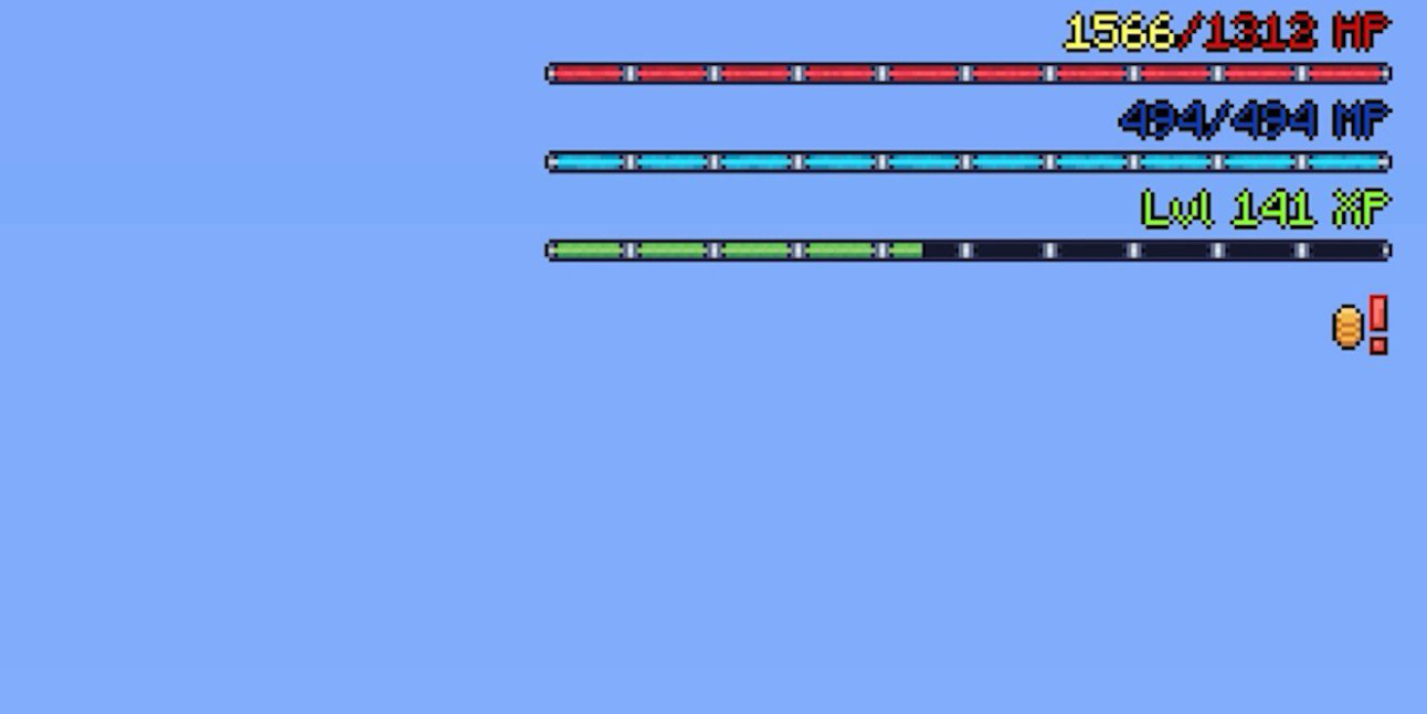 Apec custom HP and MP bars showing health and mana with smooth animations in Hypixel SkyBlock on Minecraft 1.21